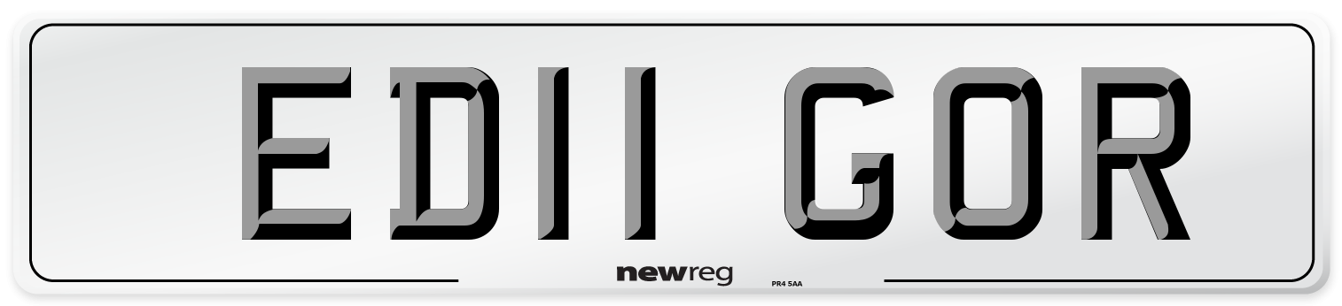 ED11 GOR Number Plate from New Reg